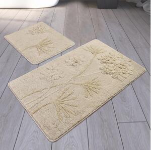 KIT 2x Badrumsmatta ORKIDE 60/100 cm beige