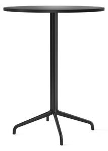 Audo Copenhagen - Harbour Column Bar Table 4-star - Black/Charcoal - Ø80 cm - Barbord - Norm Architects - Svart - Metall/Trä/Plast