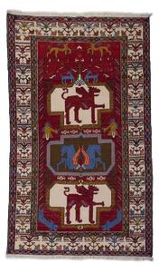 Handknuten Persisk Patchworkmatta 117x195 cm Kelim - Röd/Beige