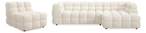 Elise Bubblig Soffgrupp 3-sits Divansoffa Höger + Fåtölj - Beige