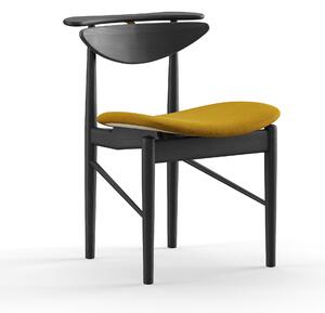 House of Finn Juhl - Reading Chair, Black Painted oak, Cat. 1 Remix 412 - Matstolar - Finn Juhl - Grön,Träfärgad - Trä/Textilmaterial