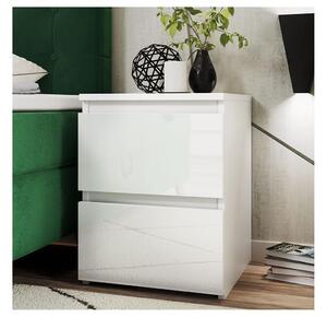 Sängbord MALWA 40x30 cm glänsande vit