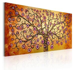 Canvastavla Påfågel träd 120x60 cm - Artgeist sp. z o. o