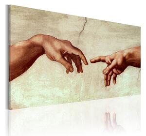 Canvastavla Skapandet av Adam: fragment 120x60 cm - Artgeist sp. z o. o