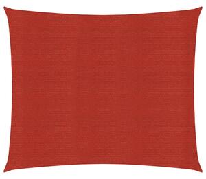 Solsegel 160 g/m² röd 2,5x2,5 m HDPE