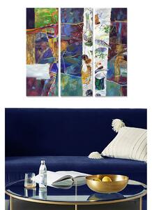 Tavla Abstract 3-Pack Flerfärgad Flerfärgad - 20x50 cm