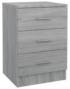 Sängbord grå sonoma 38x35x56 cm konstruerat trä