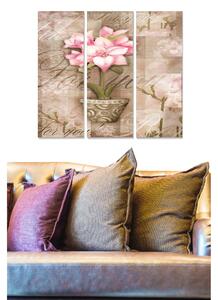 Tavla Floral 3-Pack Flerfärgad 20X50 - 20x50 cm