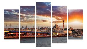 Canvastavla City Istanbul 5-pack Flerfärgad - 20x60 cm
