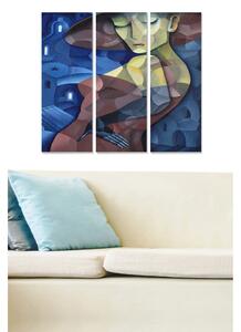 Tavla Abstract 3-Pack Flerfärgad 20X50 - 20x50 cm