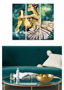 Tavla Abstract 3-Pack Flerfärgad 20X50 - 20x50 cm