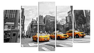 Canvastavla City New York 5-pack Flerfärgad - 20x60 cm