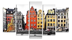 Canvastavla City 5-pack Flerfärgad - 20x60 cm