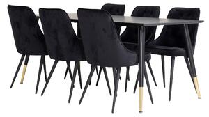 Matgrupp Doris bord och 6st Valleta stolar
