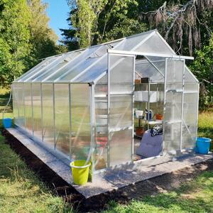 Växthus 12,4m² | Hög odlingshöjd | 6mm kanalplast