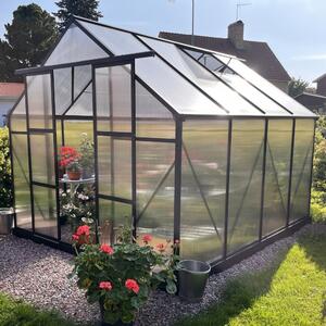 Växthus 7,2m² | 6mm Kanalplast | Hög odlingshöjd