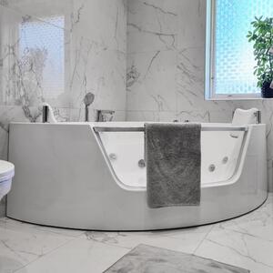Bubbelbadkar med glasfront & värmare 140x140cm | BK-006V