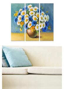 Canvastavla Floral 3-pack Flerfärgad - 20x50 cm