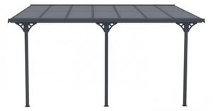 Altantak 4,35x3 m | Kanalplast / Aluminium | Extra hög | Grå