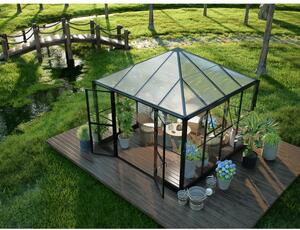 Gazebo 8,1m² | Kvadratiskt premiumväxthus | 4 mm säkerhetsglas | 5 års stormgaranti