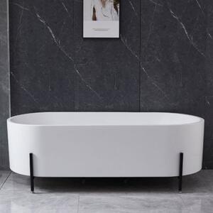 Badkar | 170x75 cm | Svarta fötter | Modern design