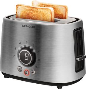Sencor - Toaster with two holes and warming up 1000W/230V silver