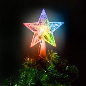 LED RGB Christmas stjärna för the tree 10xLED/2xAA 15cm