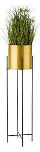 Metal flowerpot OSLO 95x17 cm gyllene/svart