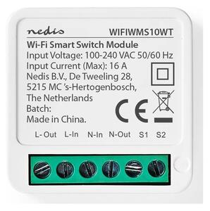 Nedis WIFIWMS10WT - Smart switch SmartLife Wi-Fi 230V