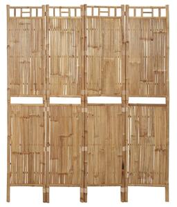Rumsavdelare 4 paneler bambu 160x180 cm