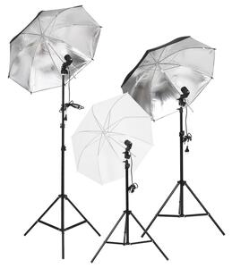 Studiobelysning med stativ & paraplyer - Vit