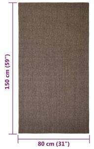 Matta naturlig sisal 80x150 cm brun - Brun