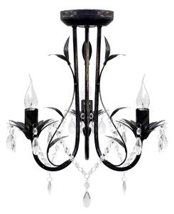 Takkrona i Art Nouveau-stil 3-armad svart - Svart