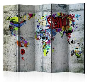 Rumsavdelare Graffiti World 225x172 - Artgeist sp. z o. o