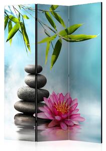 Rumsavdelare Water Lily And Zen Stones 135x172 - Artgeist sp. z o. o