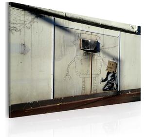 Tavla Robots Banksy 60x40 - Artgeist sp. z o. o