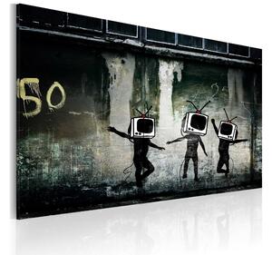 Tavla Tv Heads Dance Banksy 60x40 - Artgeist sp. z o. o