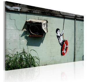 Tavla Boy On A Swing Banksy 60x40 - Artgeist sp. z o. o