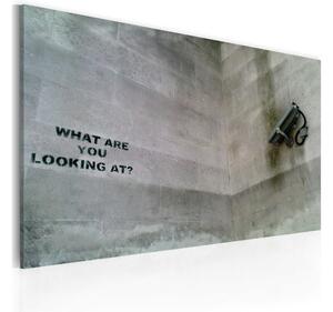 Tavla Vad Glor Du På? Banksy 60x40 - Artgeist sp. z o. o