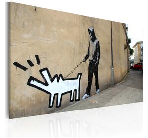 Tavla Barking Dog Banksy 60x40 - Artgeist sp. z o. o