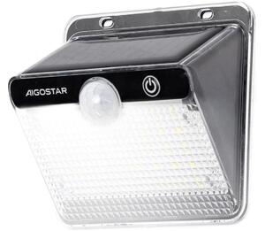 Aigostar LED Solarlampa med sensor 3,7V 6500K 1200 mAh IP65 svart