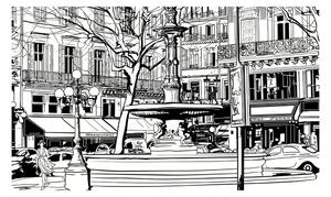 Fototapet Sketch Of Parisian Fountain 450x270 - Artgeist sp. z o. o