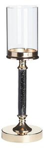 Ljusstake Abbeville Svart/guld, 13x13x41 cm - Svart/guld, 13x13x41 cm