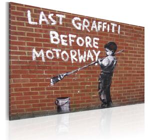 Tavla Last Graffiti Before Motorway Banksy 60x40 - Artgeist sp. z o. o