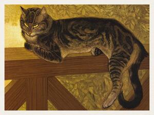 Bildreproduktion Summer, Cat on a Balustrade (Vintage French Feline) - Théophile Steinlen, (40 x 30 cm)