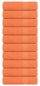 Duschhanddukar 10 st orange 70x140 cm 360 gsm 100% bomull