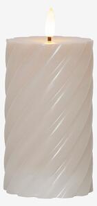 Star Trading - Blockljus Flamme Swirl LED 15 cm - Beige - Ljus - Från Homeroom