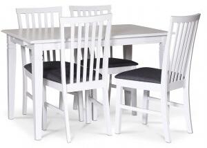 Sandhamn matgrupp 120 cm bord med 4 sandhamn stolar