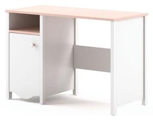 Letitia skrivbord - Vit/rosa - Barnskrivbord, Barnmöbler