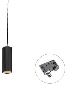 Design Hänglampa Svart Inkl. Skena Adapter 3-Fas - 3-Fas Tubo